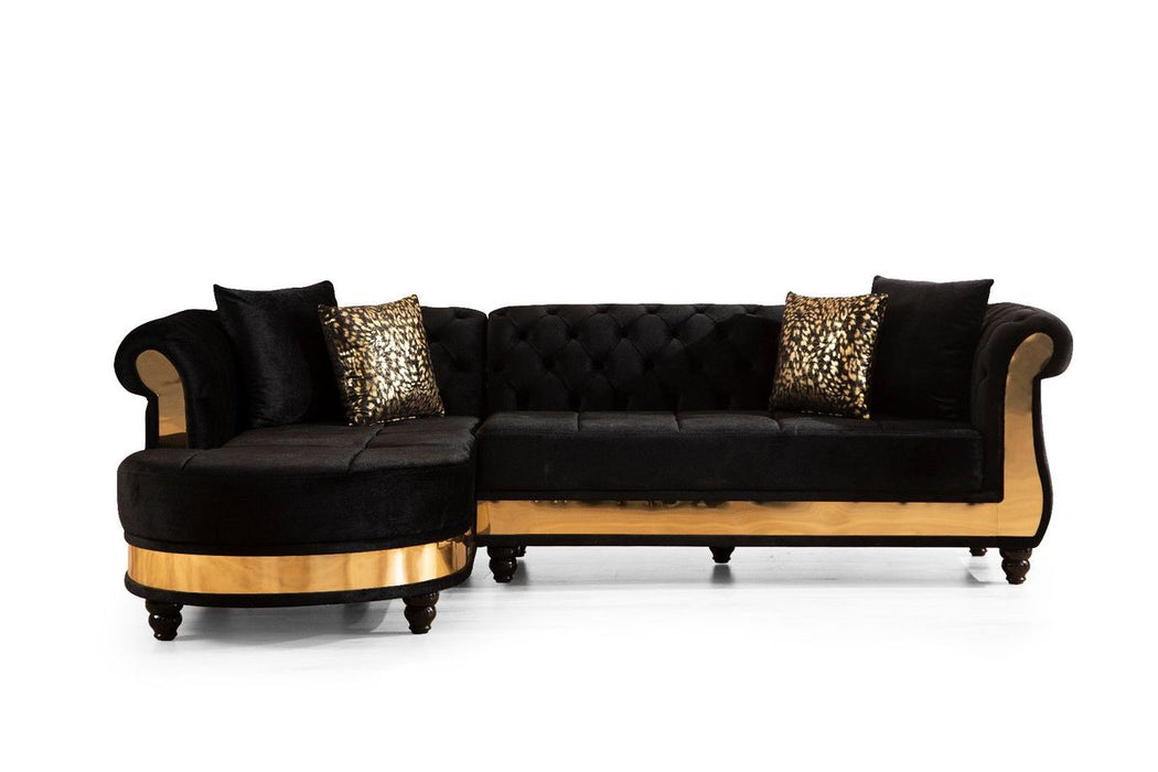 Galaxy Home Julia Sectional In Black
