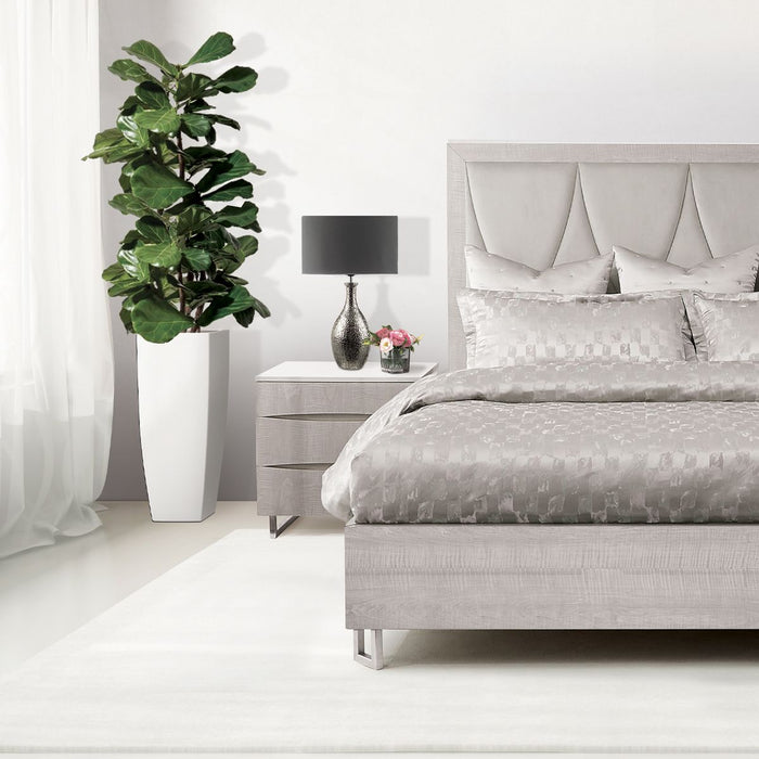 AICO Marin Nightstand in Greige