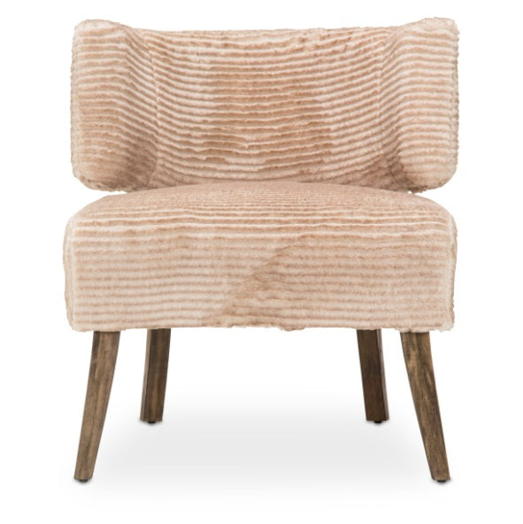 AICO Furniture A La Carte HalfMoon Curved Back Chair in Boardwalk