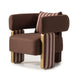 AICO Furniture Amora Chair Brown in Eggshell Walnut image
