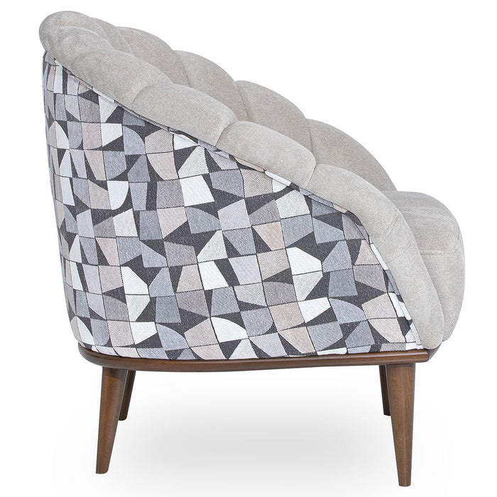 AICO Balboa Accent Chair in Warm Walnut