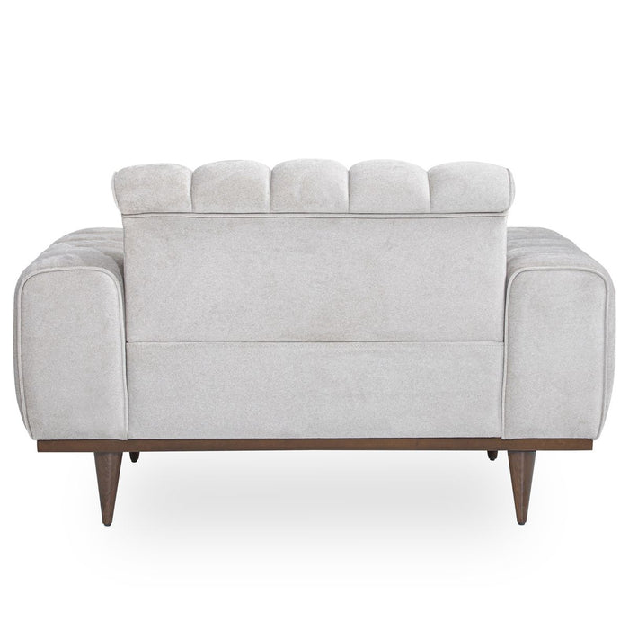 AICO Balboa Chair And A Half in Warm Walnut