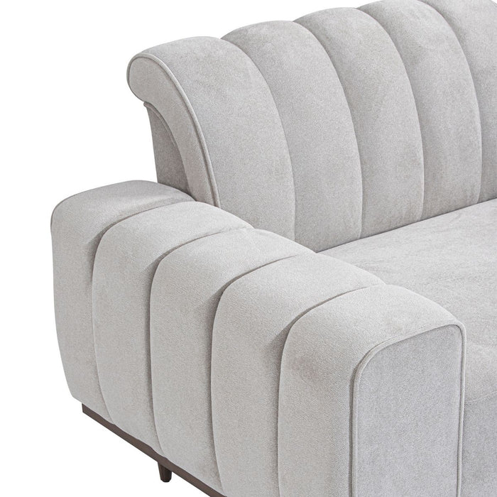 AICO Balboa Chair And A Half in Warm Walnut