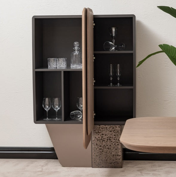 AICO Furniture Bristol Point Bar in Saddle Brown