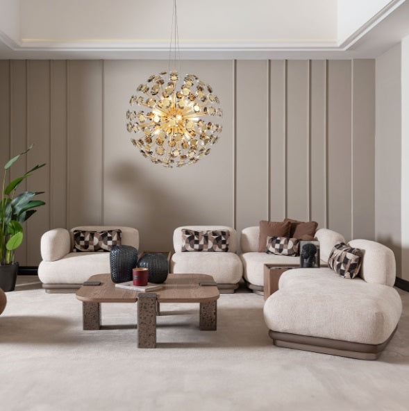 AICO Furniture Bristol Point Large Cocktail Table in Saddle Brown