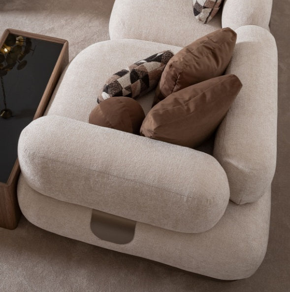 AICO Furniture Bristol Point Corner Unit in Saddle Brown