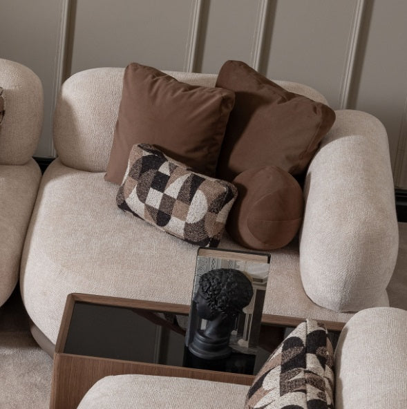 AICO Furniture Bristol Point Corner Unit in Saddle Brown