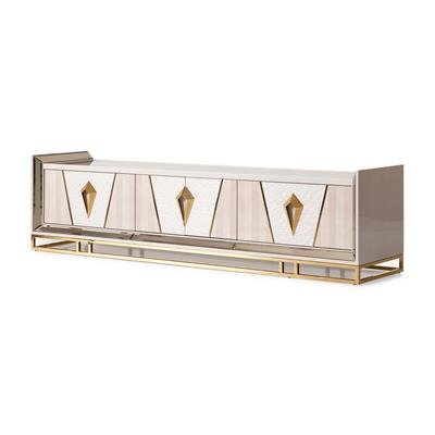 AICO Carmela Media Cabinet in Shimmer Ivory