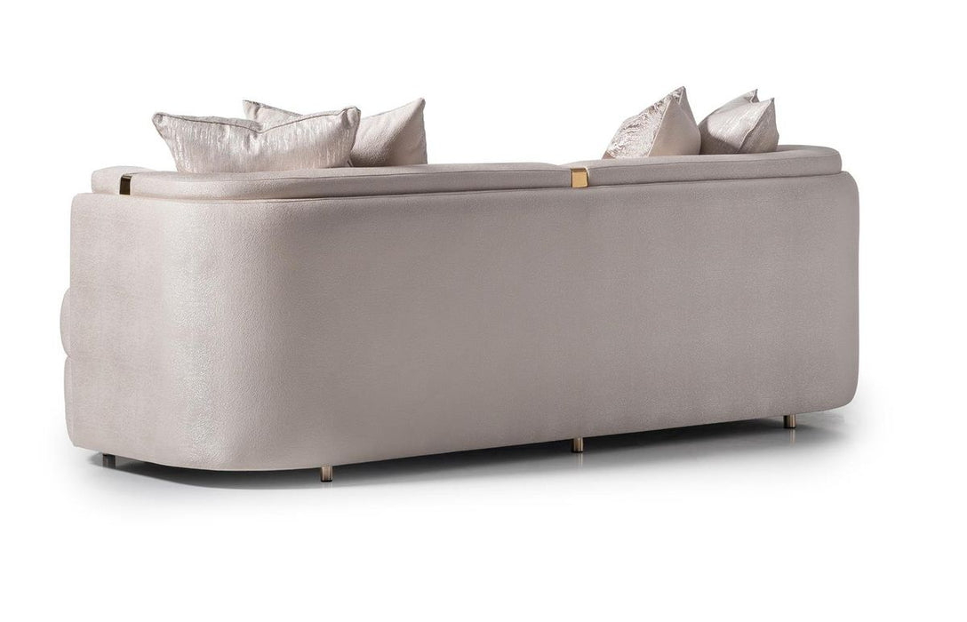 AICO Carmela Sofa Almond in Shimmer Ivory
