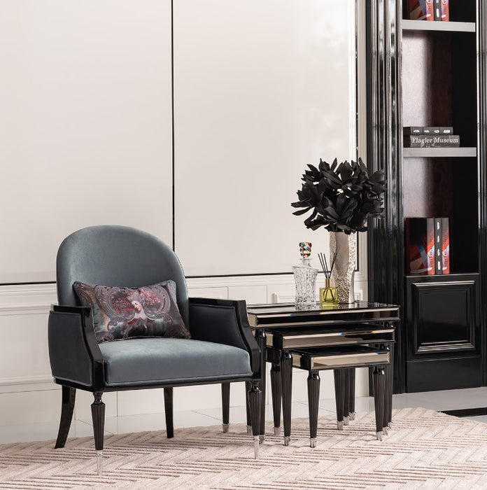 AICO La Francaise Nesting Tables in Black Ice