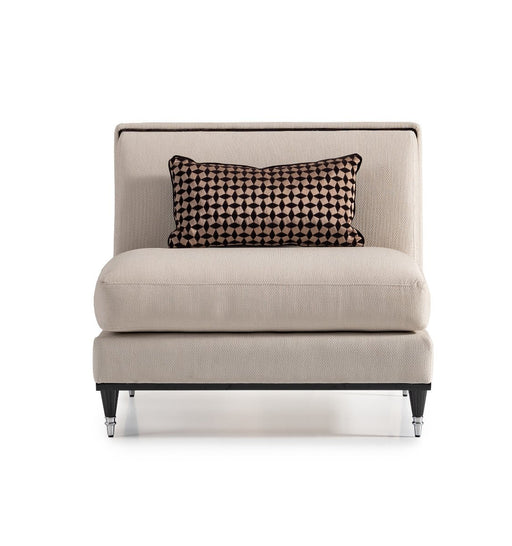 AICO La Francaise Armless Chair in Cafe/Black image