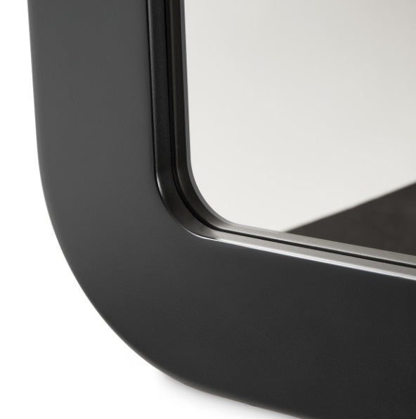 AICO Furniture Wall Mirror in Silken Matte Black