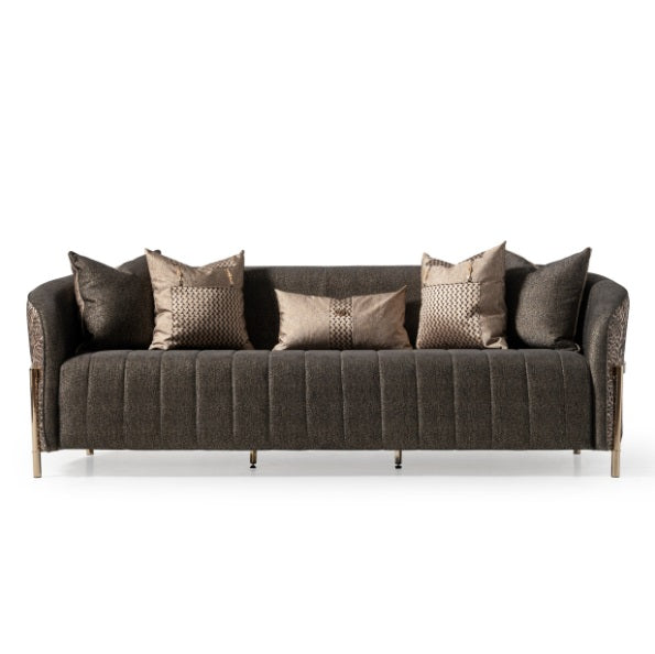 AICO Furniture Lisbon Sofa in Onyx Gold