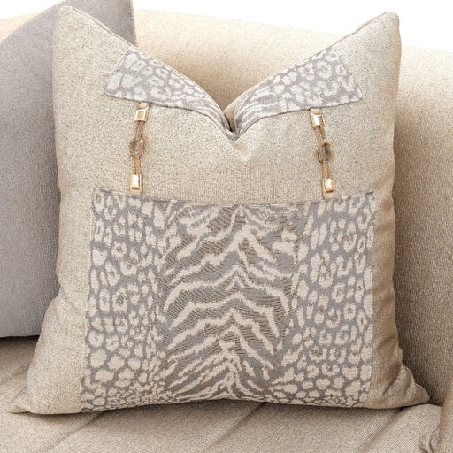 Aico Lisbon 20x20 Mercury Pieced Pillow image