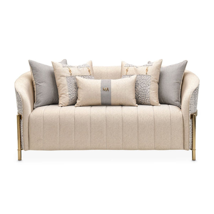 AICO Lisbon Loveseat in Opal Gold