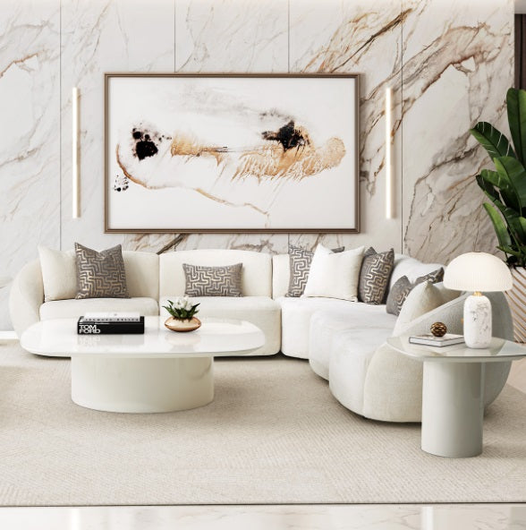 AICO Furniture Le Montreaux End Table in Cloud White