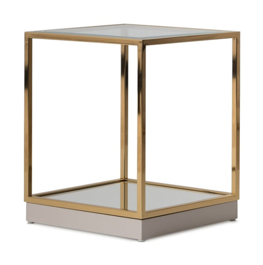 AICO Furniture Savannah Breeze End Table in Bright Gold image