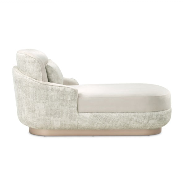 AICO Furniture Aurora Chaise Quarry in Moonlight