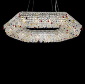 AICO Furniture Lighting Small Hexagon18 Light Chandelier image