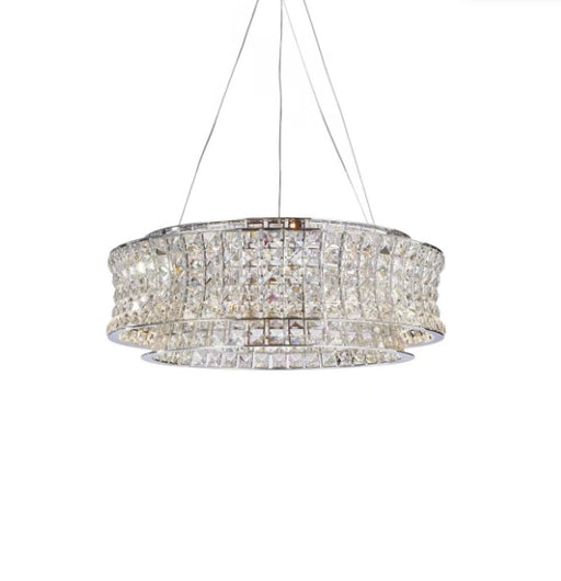 AICO Furniture Lighting Galaxy Large Round LED Chandelier in Chrome image