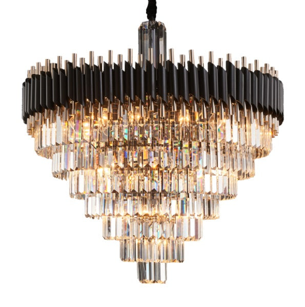 AICO Furniture Lighting Symphony Round 37 Light Chandelier in Clear image