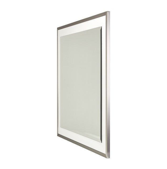 AICO Marquee Wall Mirror in Cloud White