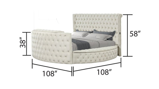 Galaxy Home Maya Queen Bed in Cream image