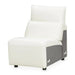 AICO Furniture Verona Armless Chair-Snow in White image