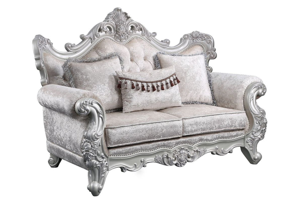 Galaxy Home Melrose Loveseat in Silver image