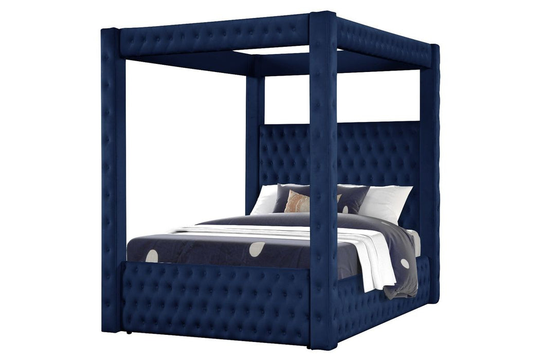 Galaxy Home Monica Queen Bed in Navy