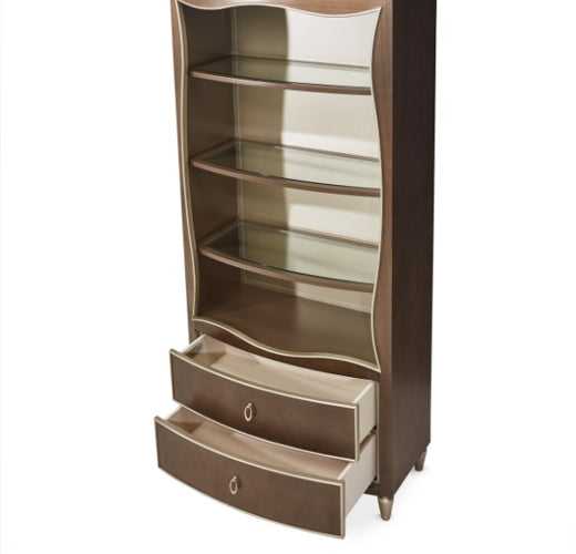 AICO Villa Cherie Bookcase in Hazelnut