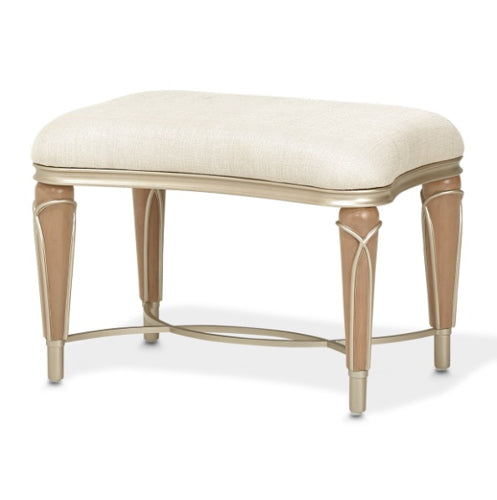 AICO Villa Cherie Ottoman in Caramel