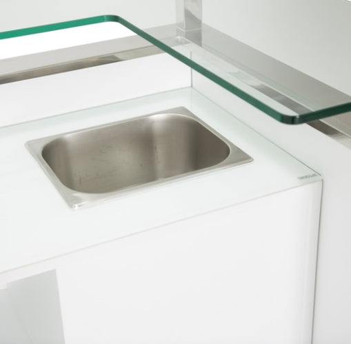 AICO Furniture State St. Bar Table in Glossy White