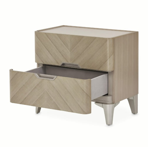 AICO Furniture Penthouse Nightstand in Ash Gray