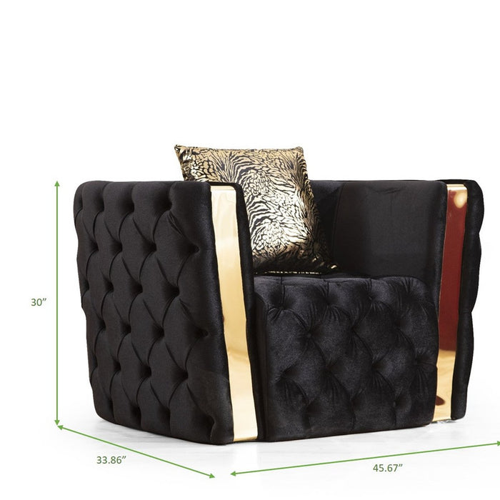 Galaxy Home Naomi Chair in Black