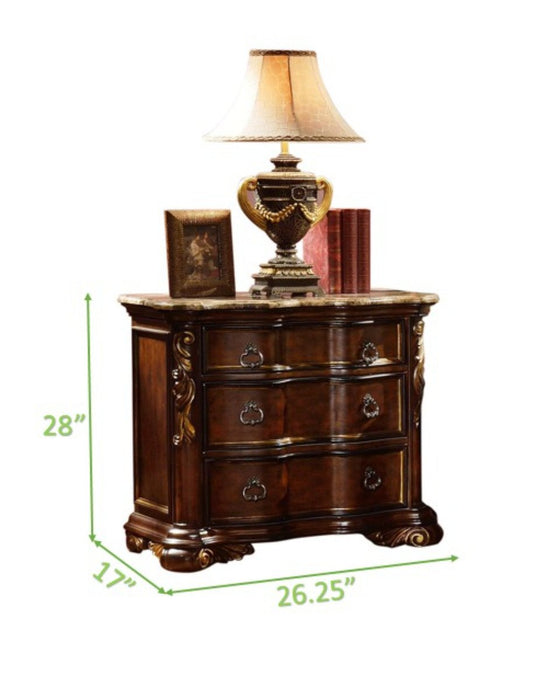 Galaxy Home Bella Nightstand in Dark Walnut