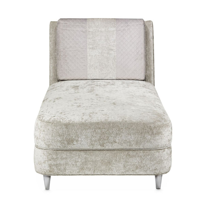 AICO Lanna Armless Chaise in Storm Silver Mist