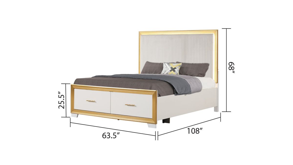 Galaxy Home Obsession Queen Bed in White