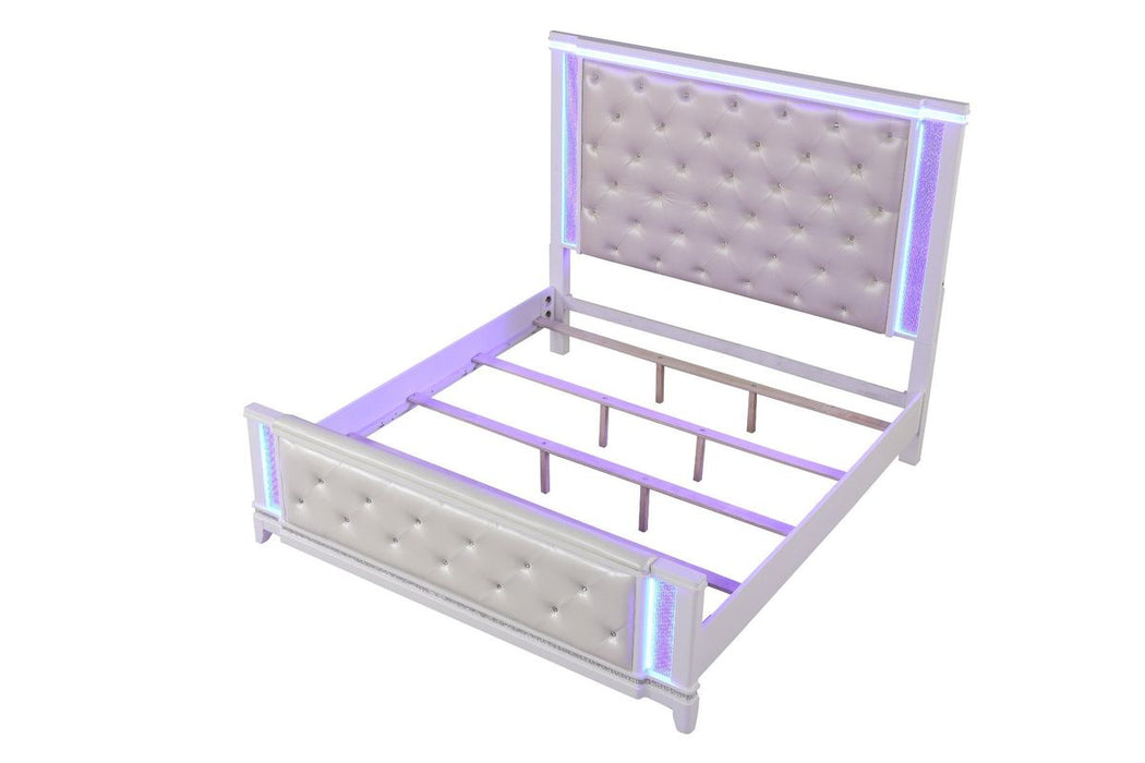Galaxy Home Opium King Bed in White