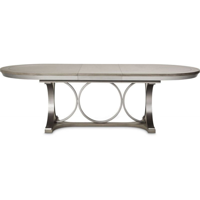 AICO Eclipse Oval Dining Table in Moonlight