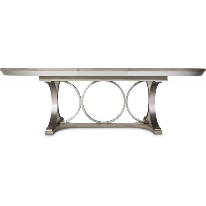AICO Eclipse Oval Dining Table in Moonlight