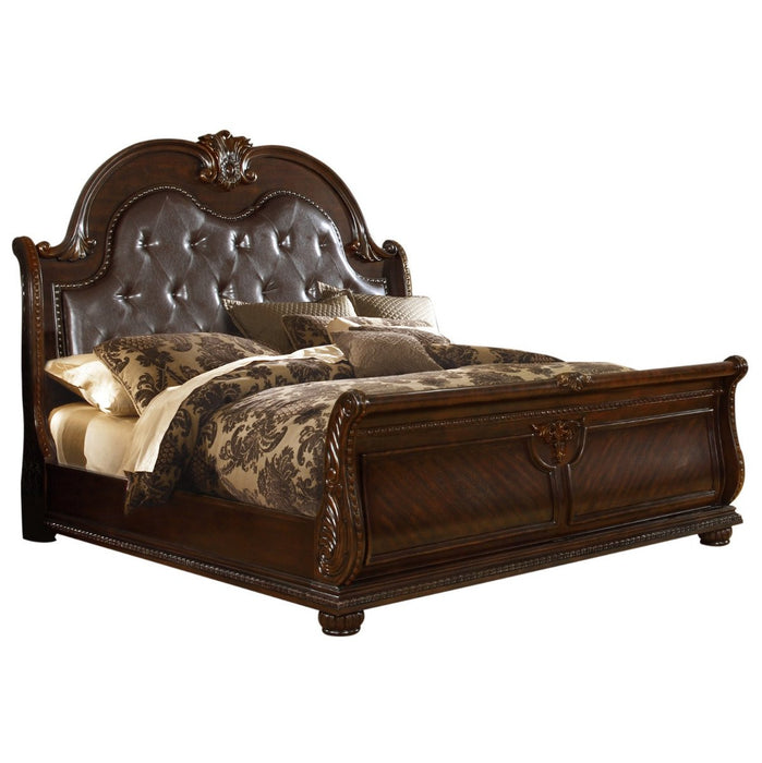Galaxy Home Roma King Bed in Dark Walnut