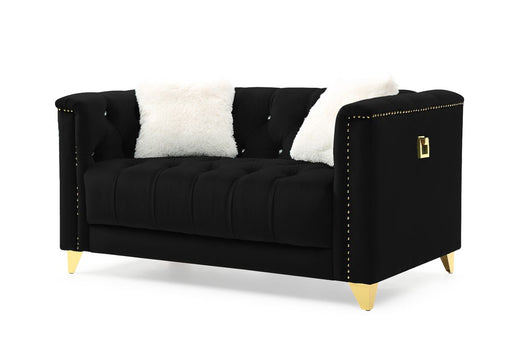 Galaxy Home Russell Loveseat in Black image