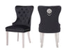 Galaxy Home Simba Stainless Steel Legs Dining Chair (Set of 2) in Black image