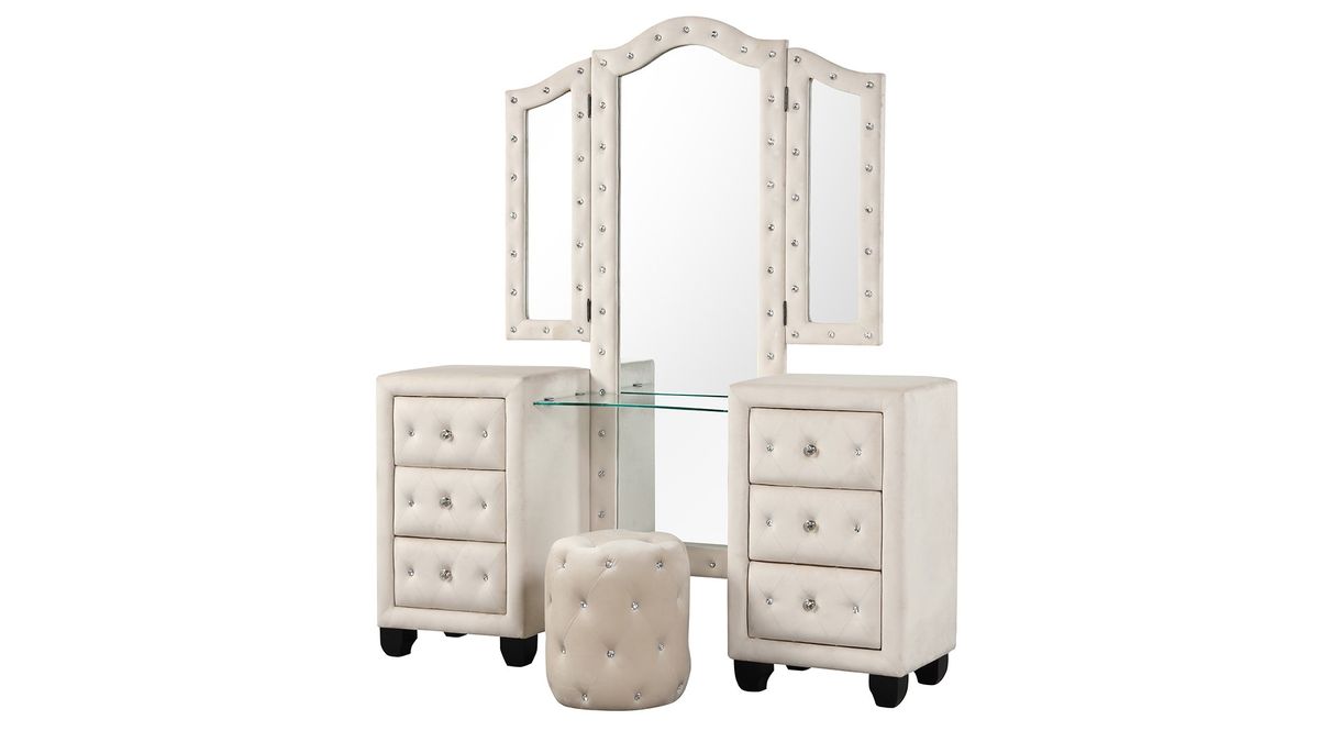 Galaxy Home Sophia Vanity in Cream image