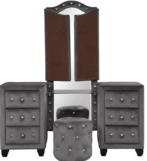 Galaxy Home Sophia Vanity in Gray