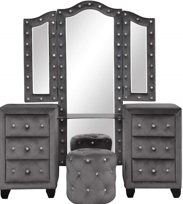 Galaxy Home Sophia Vanity in Gray image