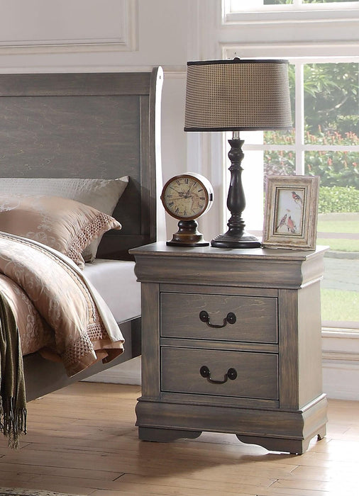 Louis Philippe Antique Gray Nightstand image