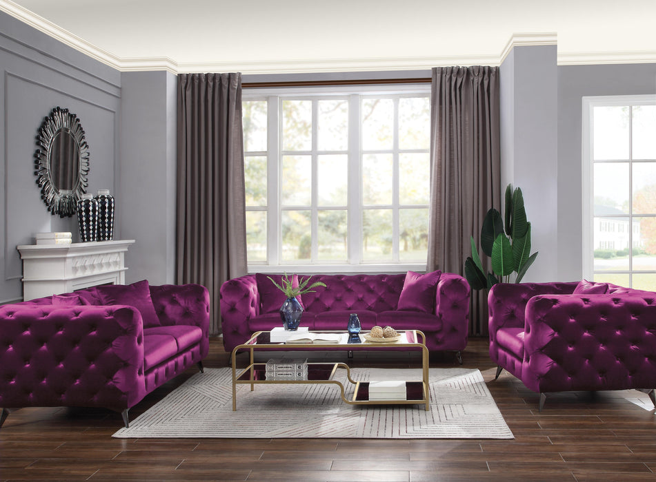 Atronia Purple Fabric Sofa image