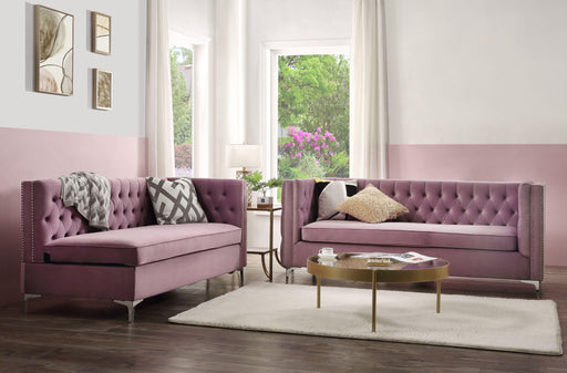 Rhett Purple Velvet Sectional Sofa image